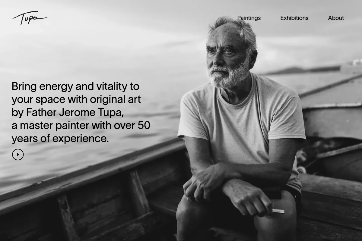 Tupa Fine Art website by E&E Media